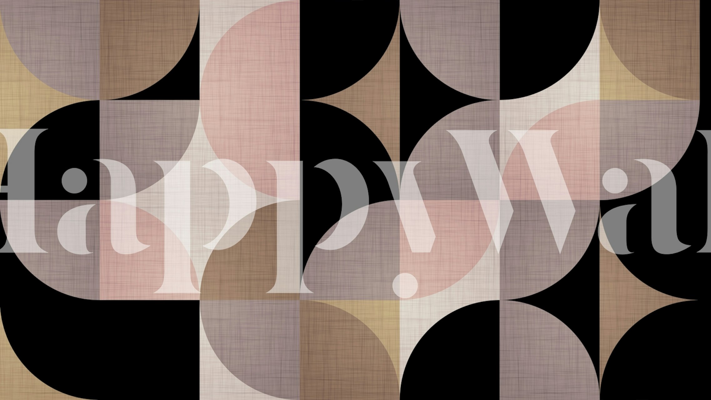 Retro Geometric Chic wallpaper in a room