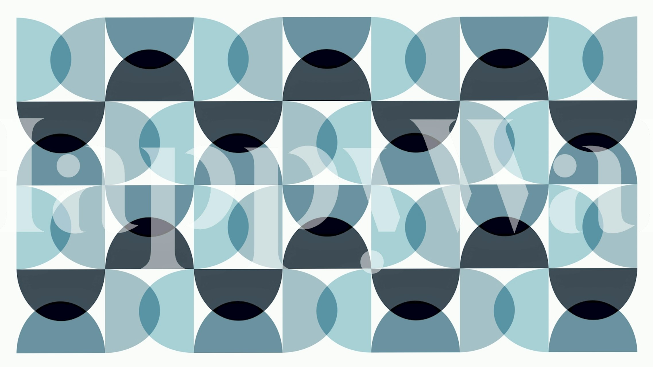 Design de papel de parede Retro Waves em um quarto