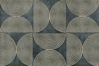 Eclectic Circles Modern Art Gold Teal tapetit