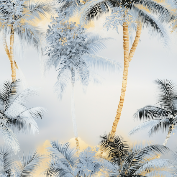 Golden Twilight Palms