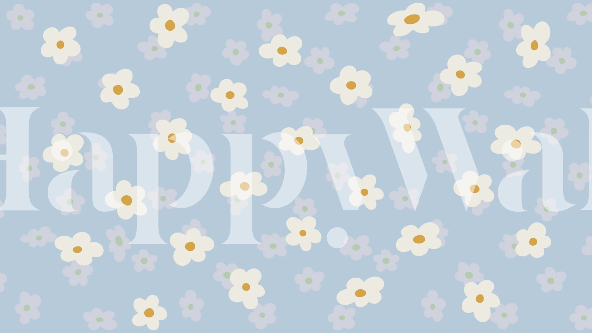 Daisy Meadow Dreams Blumentapete in einem Raum