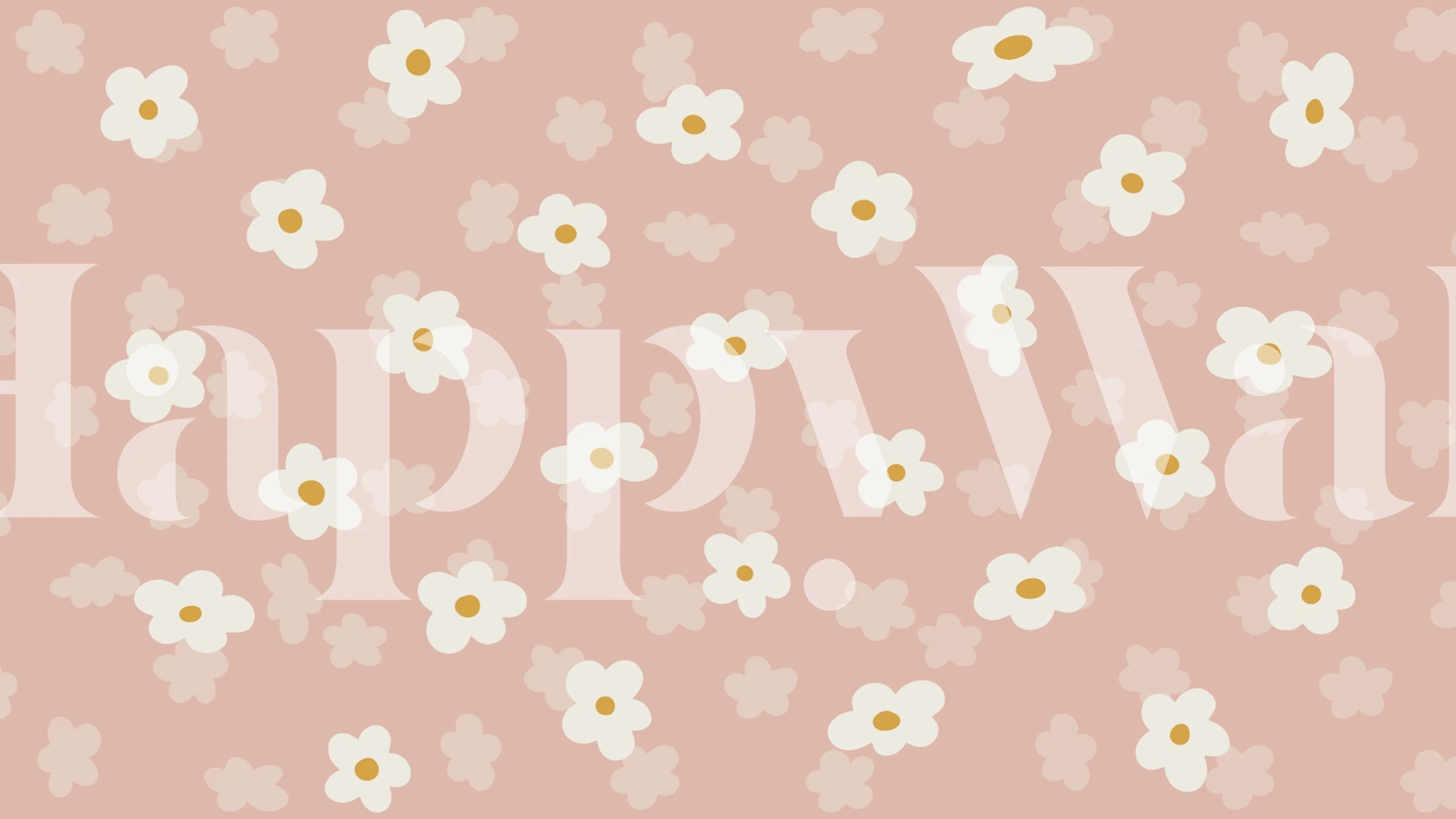 Blossom Blush Charm floral wallpaper in a room