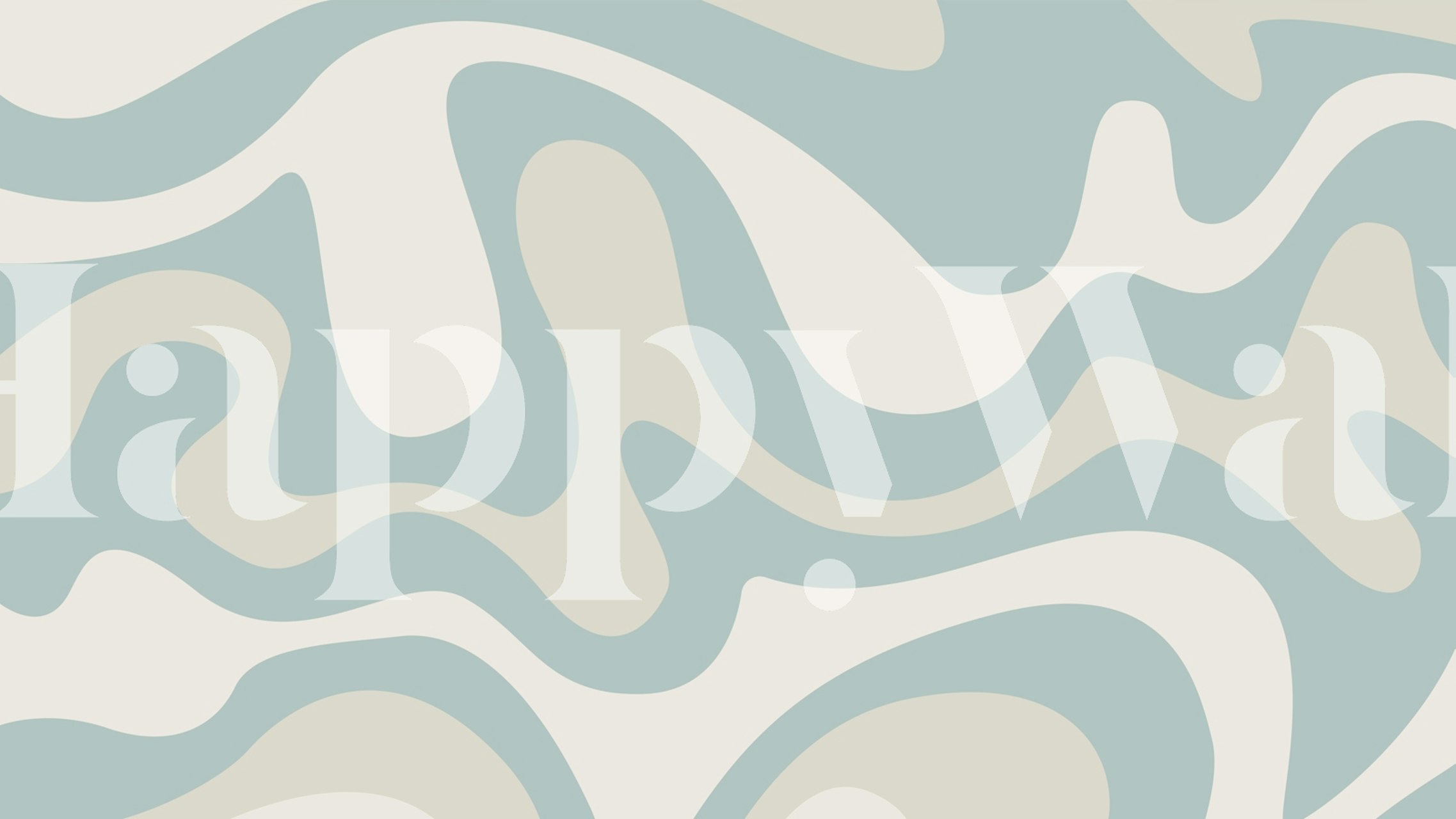 Scandinavian Waves tapetti huoneessa