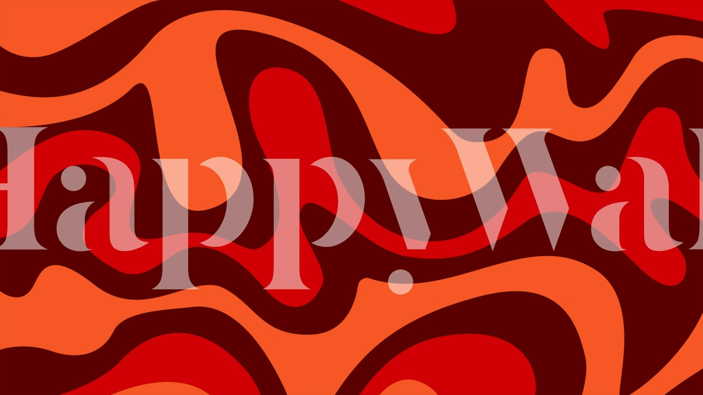 Seventies Waves wallpaper design in a room