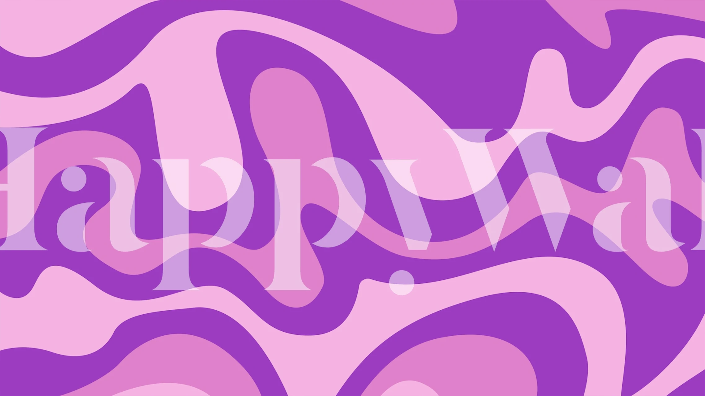 Sixties Waves wallpaper displayed in a room