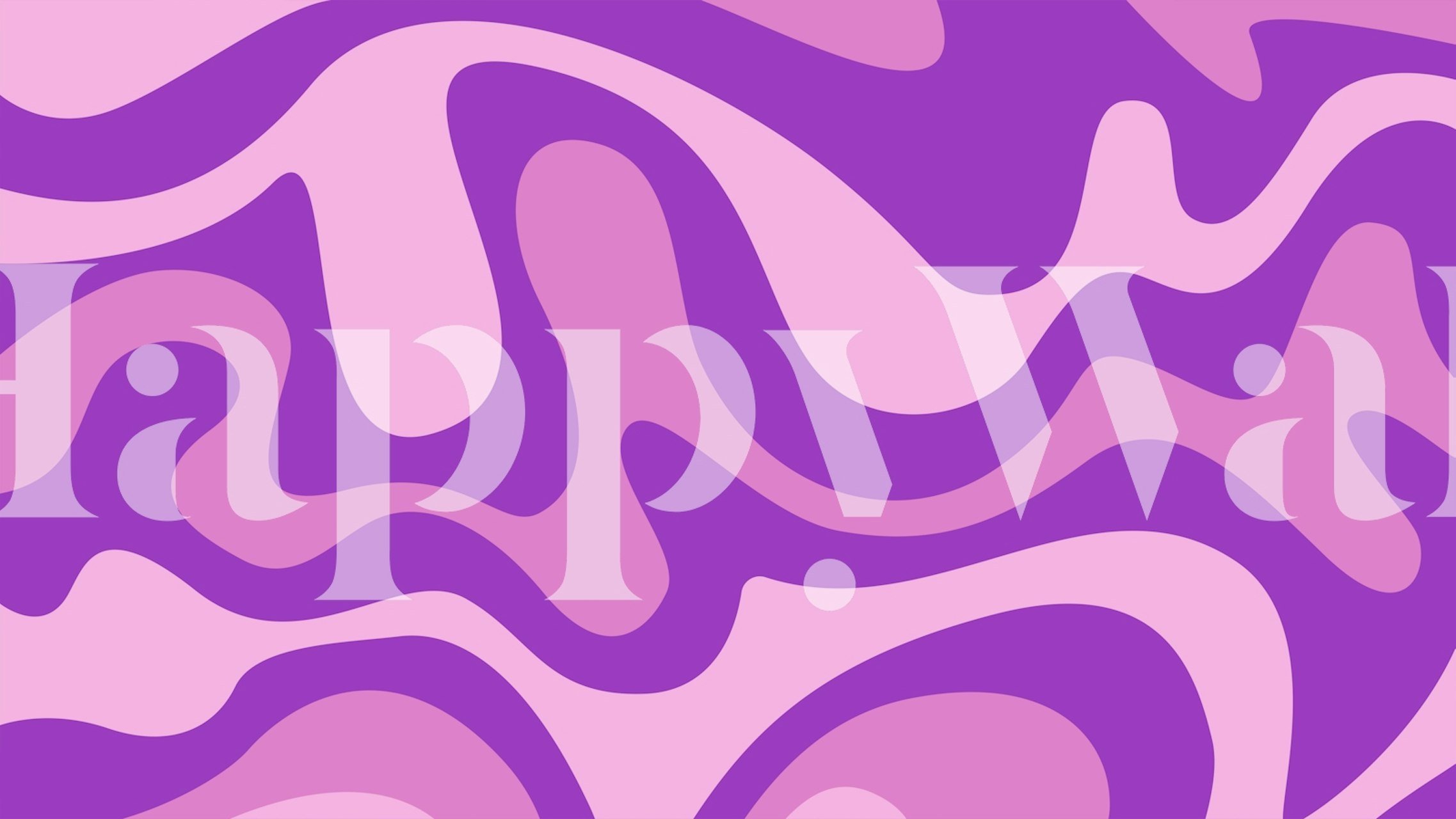 Tapeta Sixties Waves vystavená v místnosti