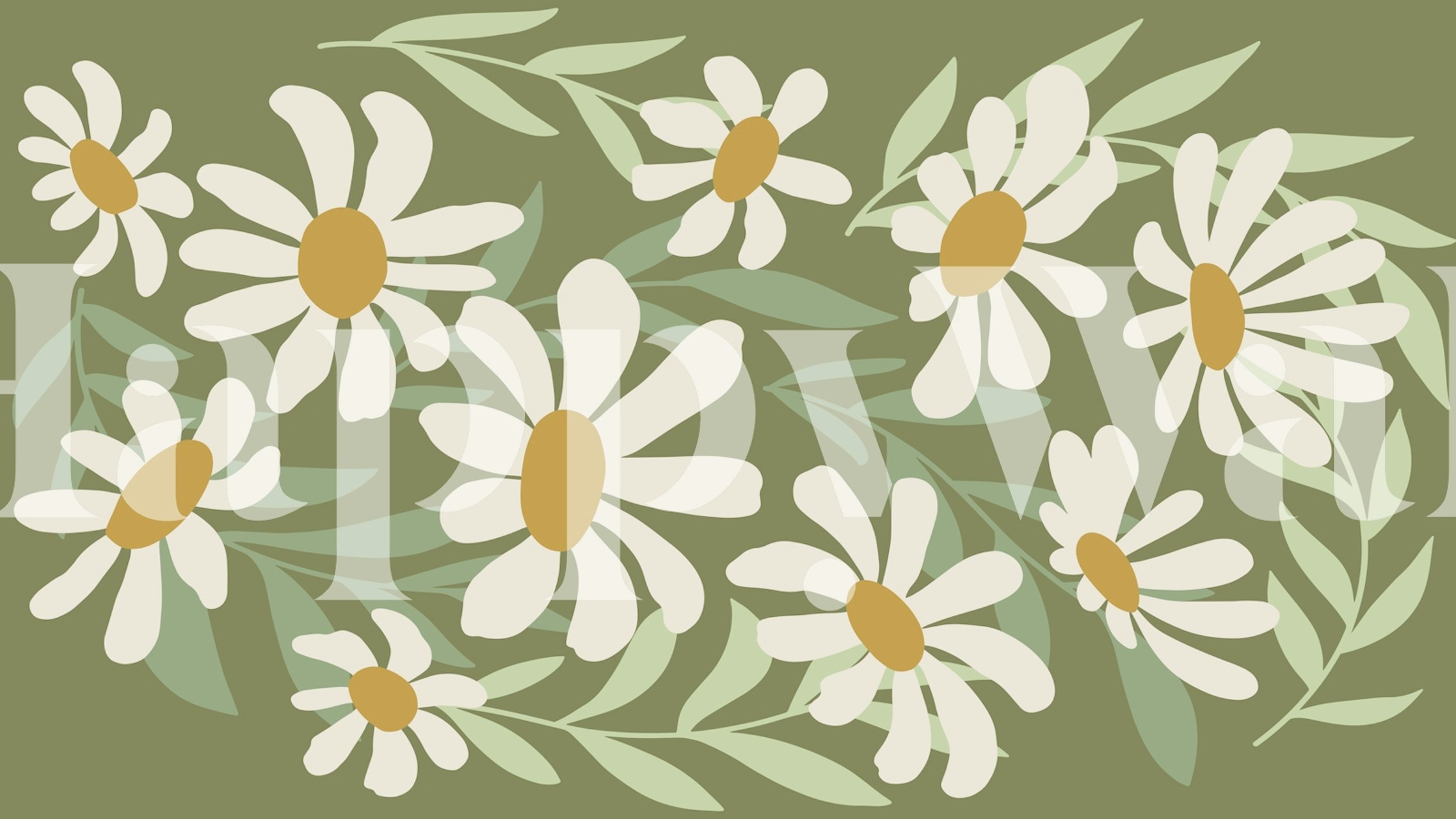 Daisy Dream Decor tapeta v nastavení místnosti