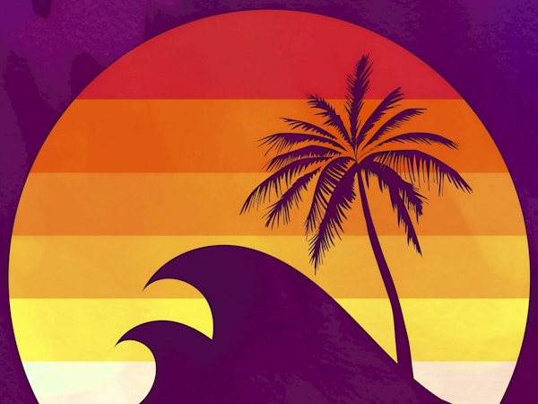 Tropical Sunset Palm