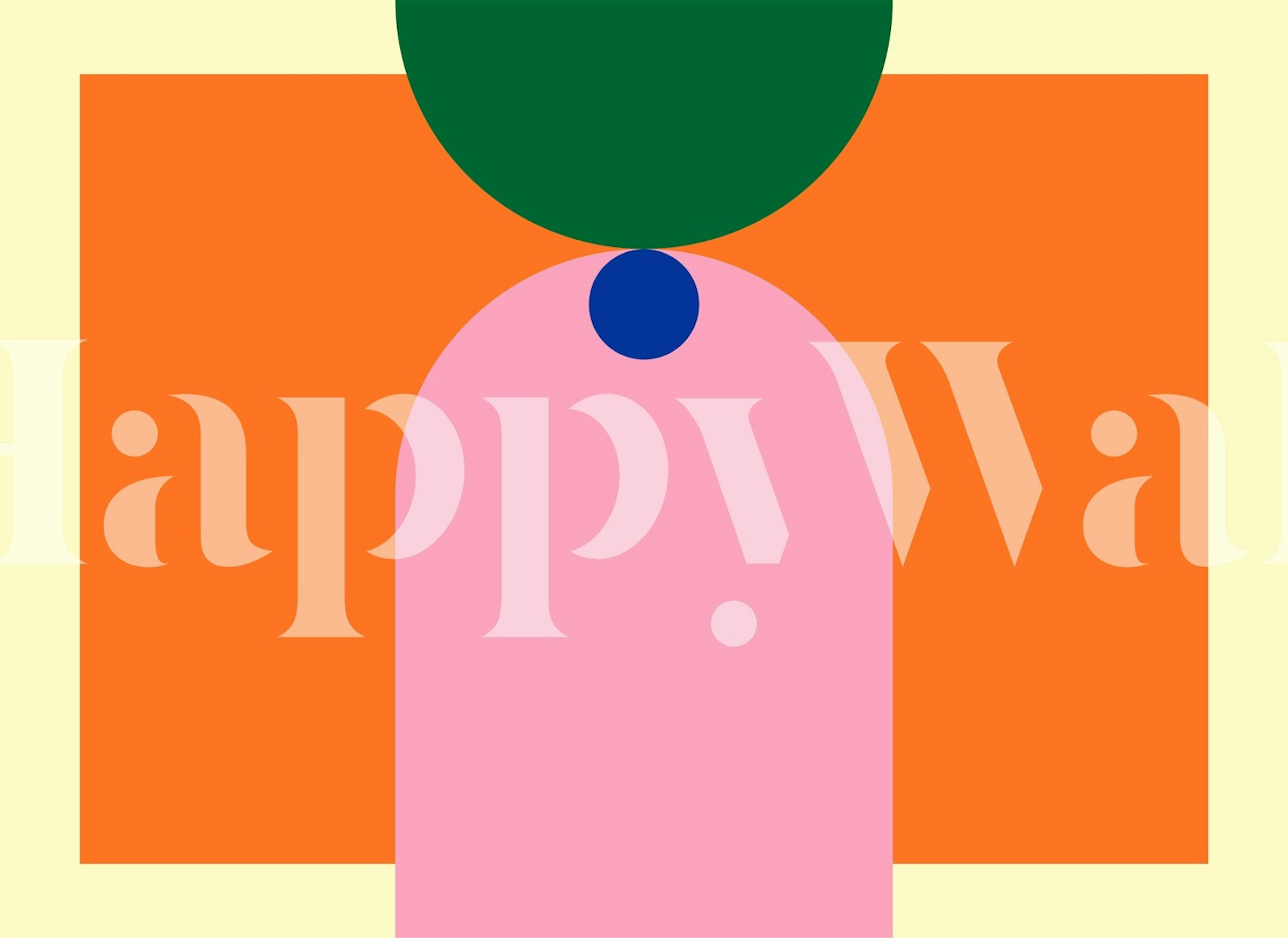 Mid-Century Vibes Tapete in einem Raum