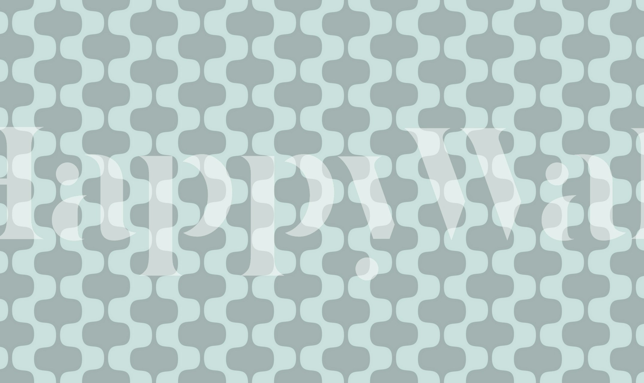 Geometric shapes in seafoam green and gray wallpaper