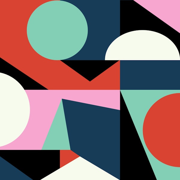 Modern Abstract Geometric Fusion Art