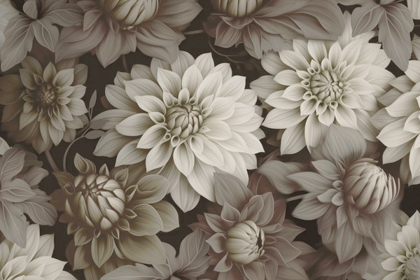 Classic Dahlia Ivory Elegance