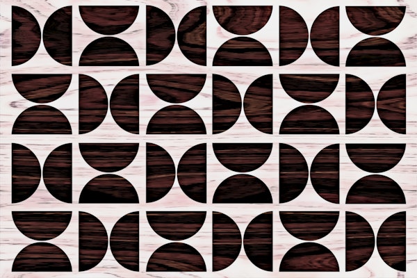 Wooden Mid-Century Abstract