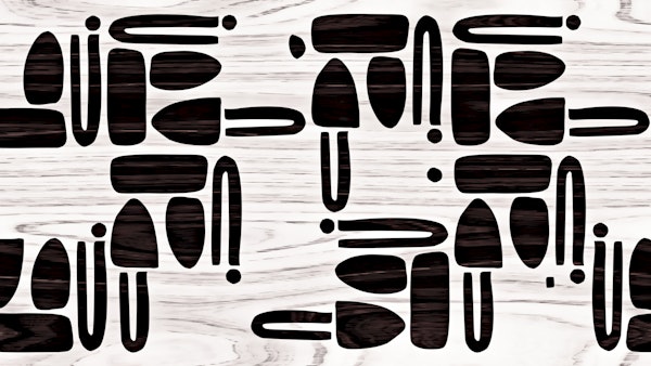 Mid-Century Wood Cutouts