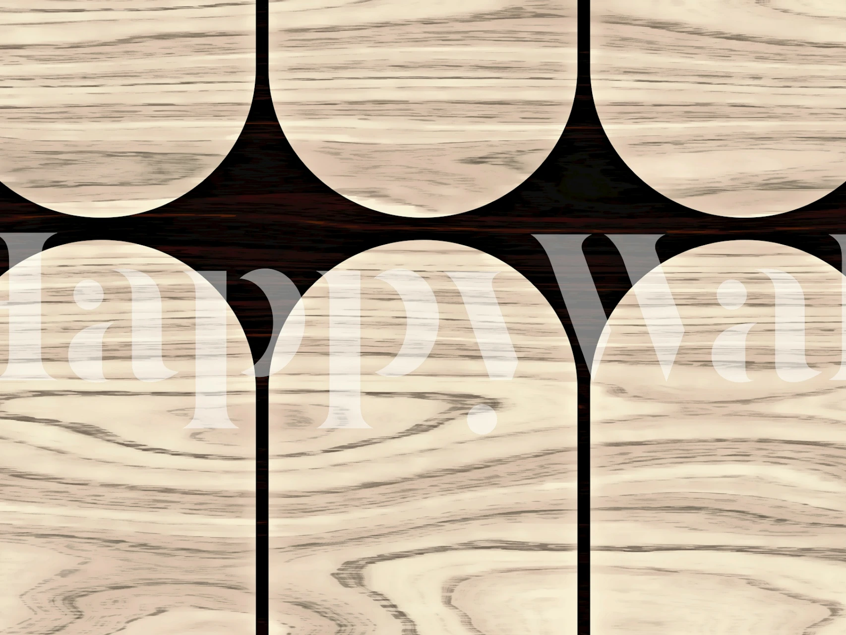 Abstract Wood Arch wallpaper design