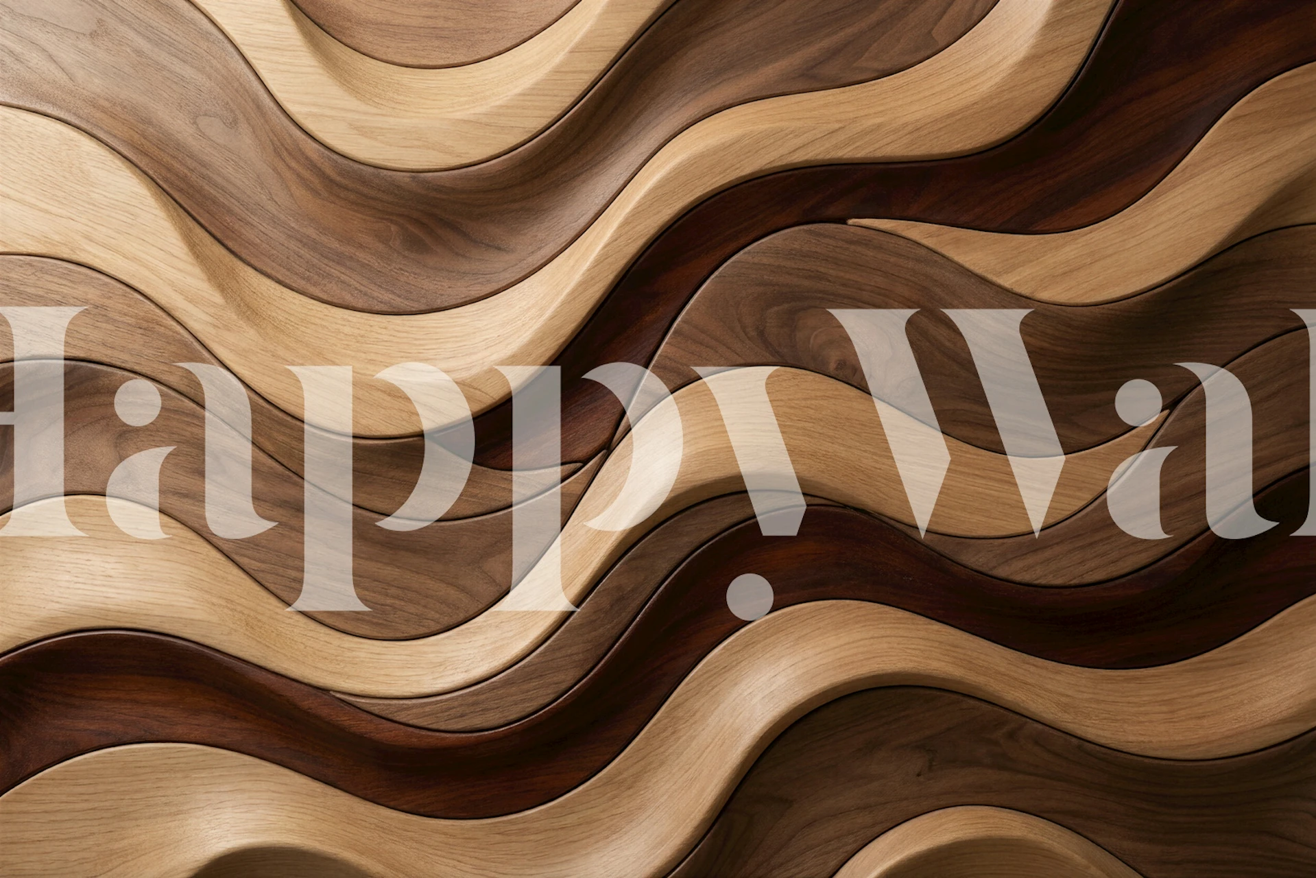 Design de papel de parede Abstract Wood Arch