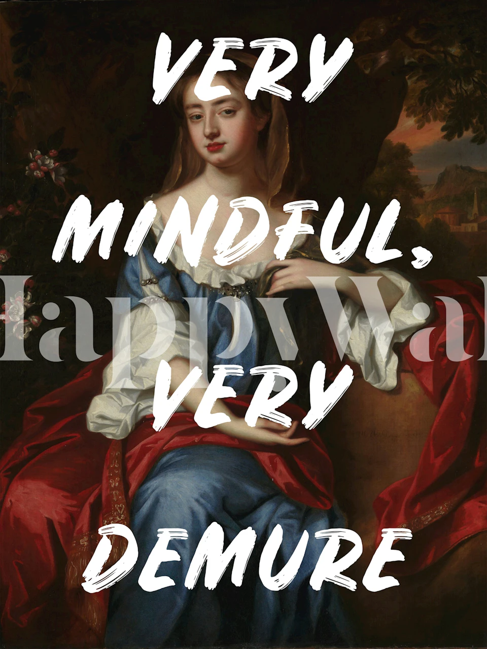 Very Mindful Very Demure Portrait wallpaper in a room
