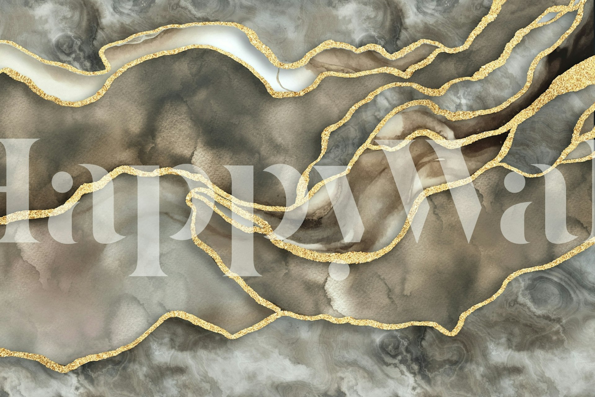 Papel de parede Opulent Marble Mineral Elegy em um quarto