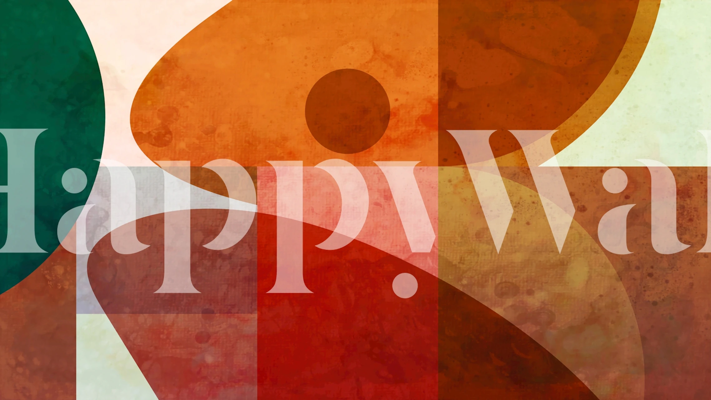Earthy Abstract Shapes papel de parede em um quarto