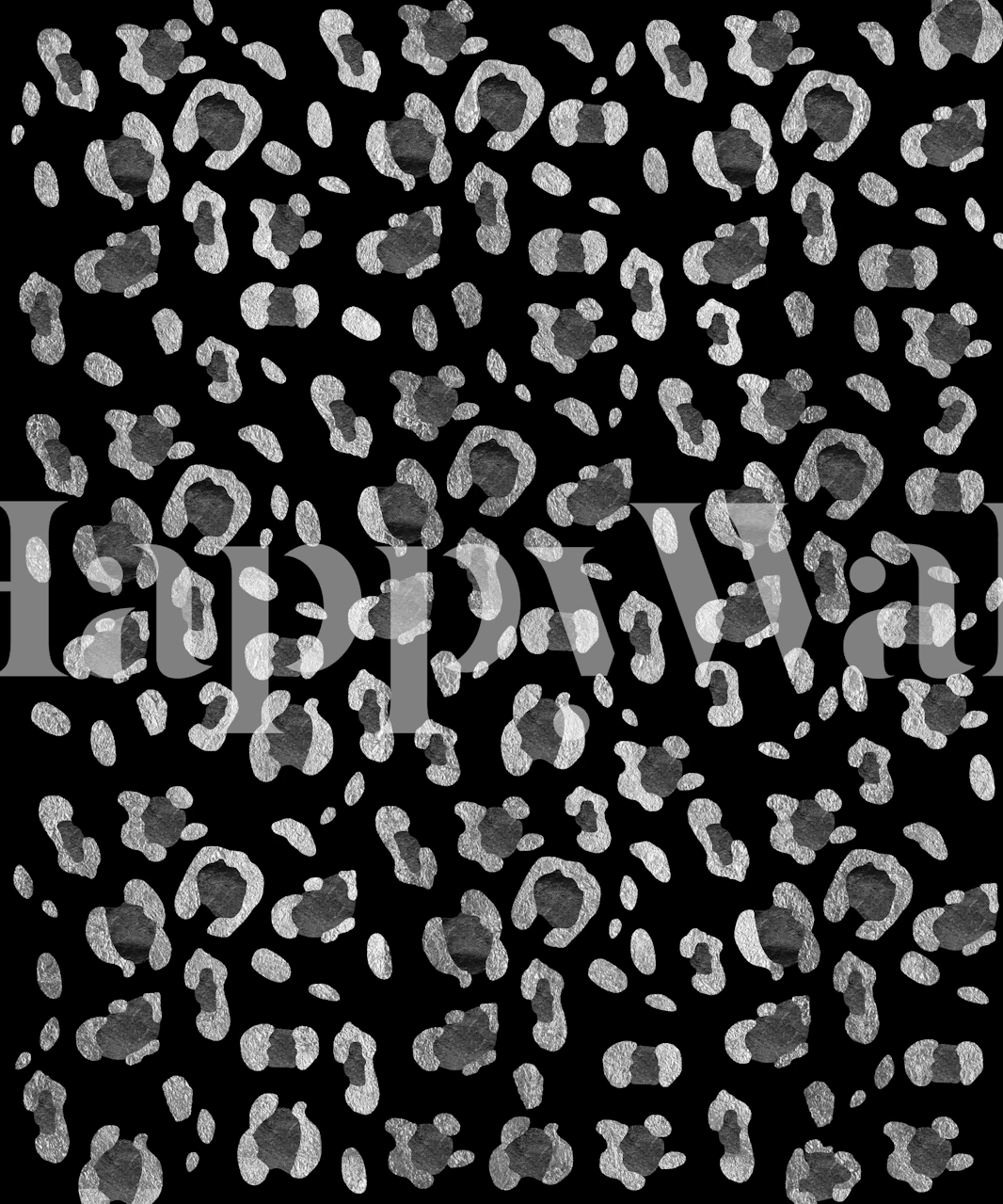 Schwarz-weißes Wandbild mit Leopardenmuster