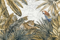 Cheetah And Bird Ancient Journey ταπετσαρία