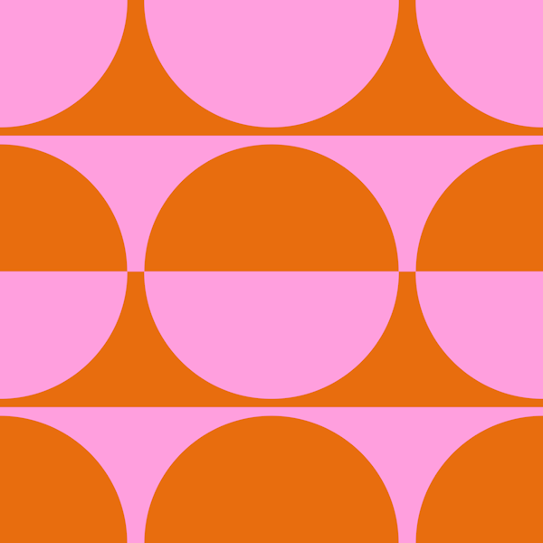 Bright Pink and Orange Geometric Shapes