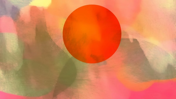 Sunset Blaze Abstract Art