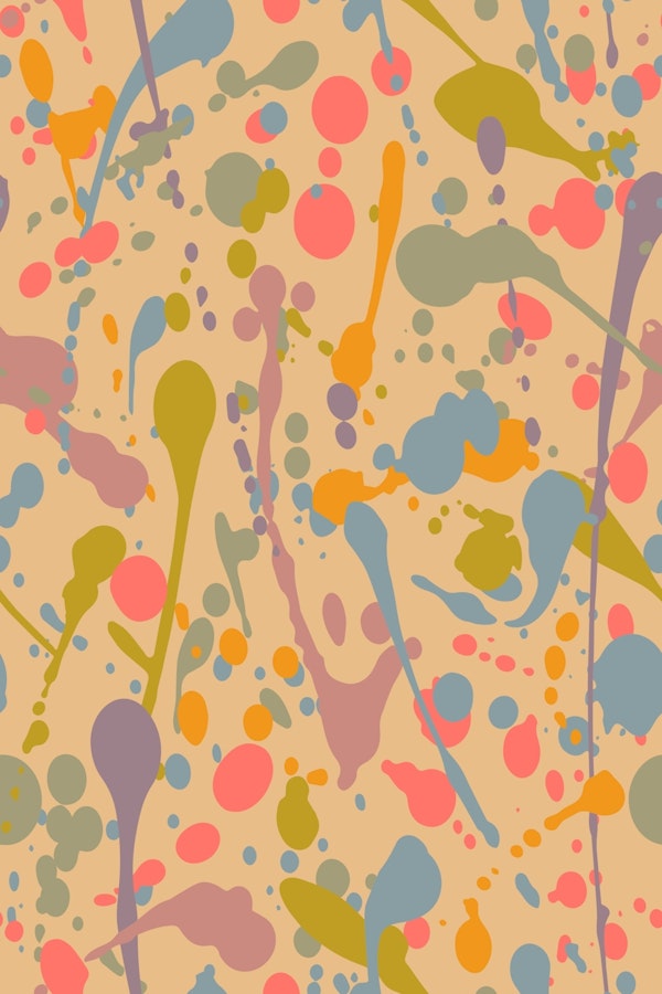 Splatter Modern Abstract Expressionism Bright