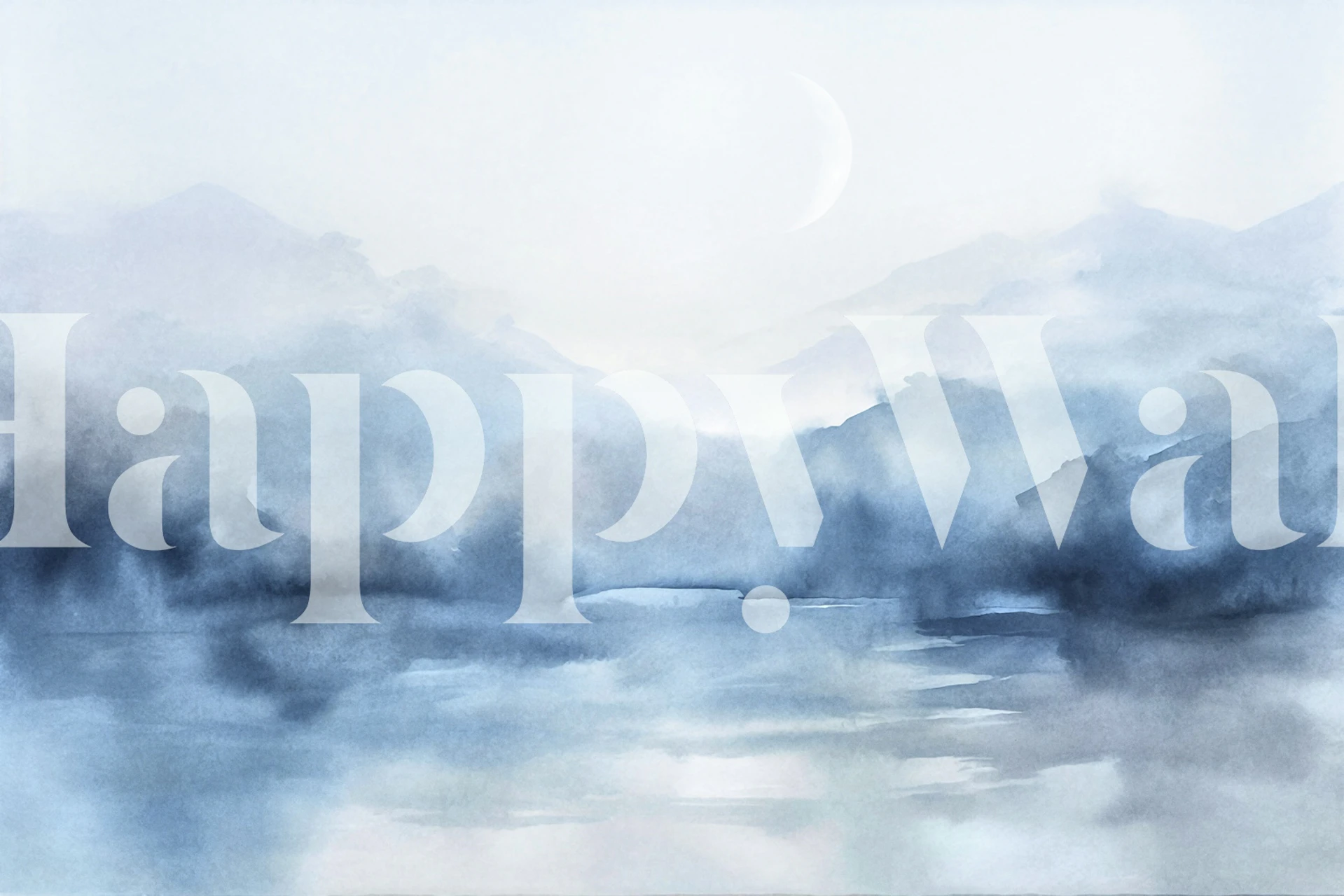 Blue Moon Mountain Haze tapet i ett rum