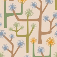 Joshua Tree Retro Mod Desert Brown Green SM papiers peint