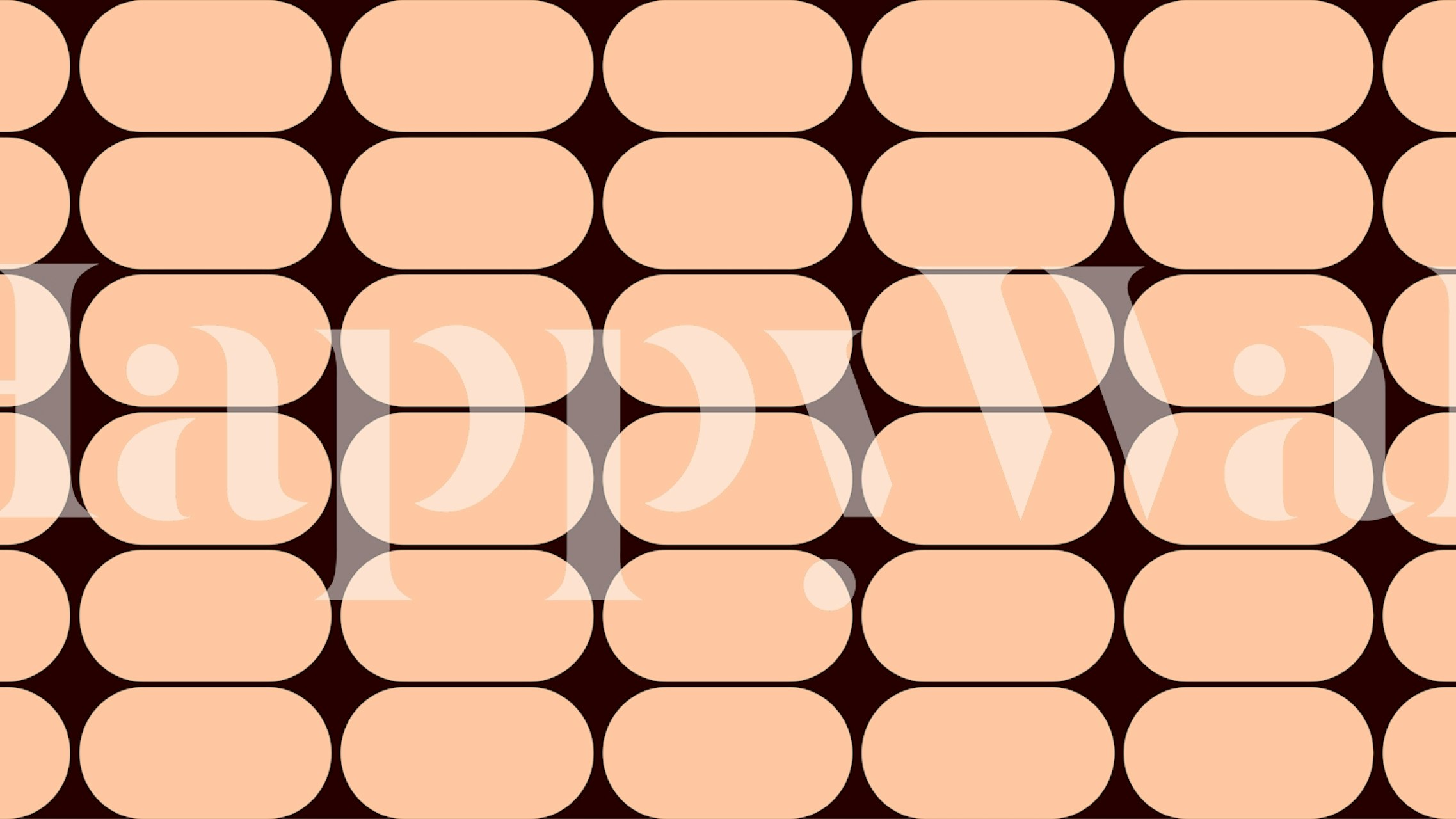 Ταπετσαρία Modern Retro Pebbles σε ένα δωμάτιο