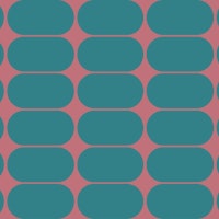 Modern Teal Retro Pebbles carta da parati
