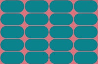 Modern Teal Retro Pebbles carta da parati