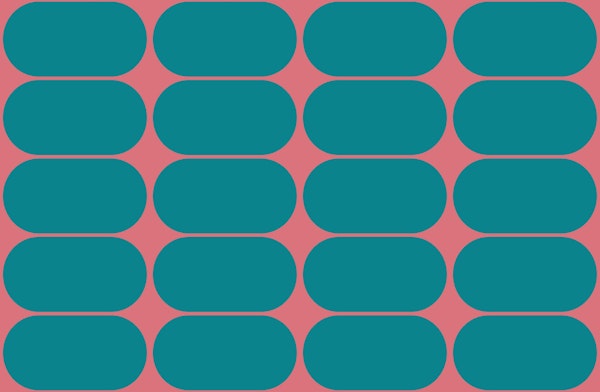 Modern Teal Retro Pebbles