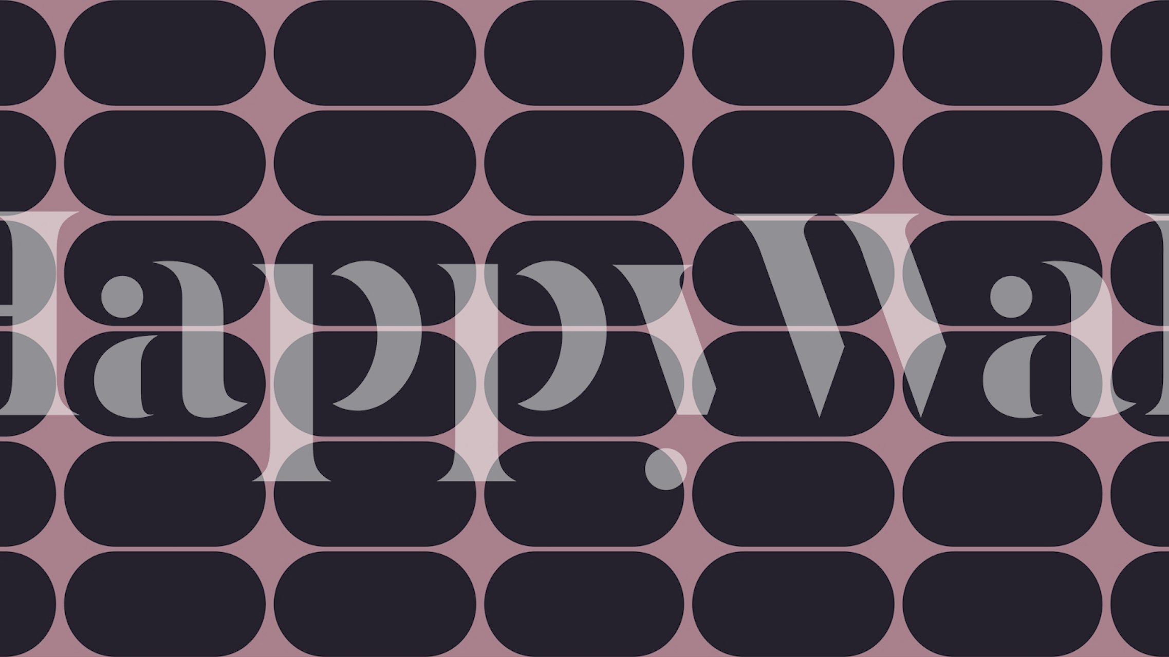 Contemporary Ovals wallpaper design in a room