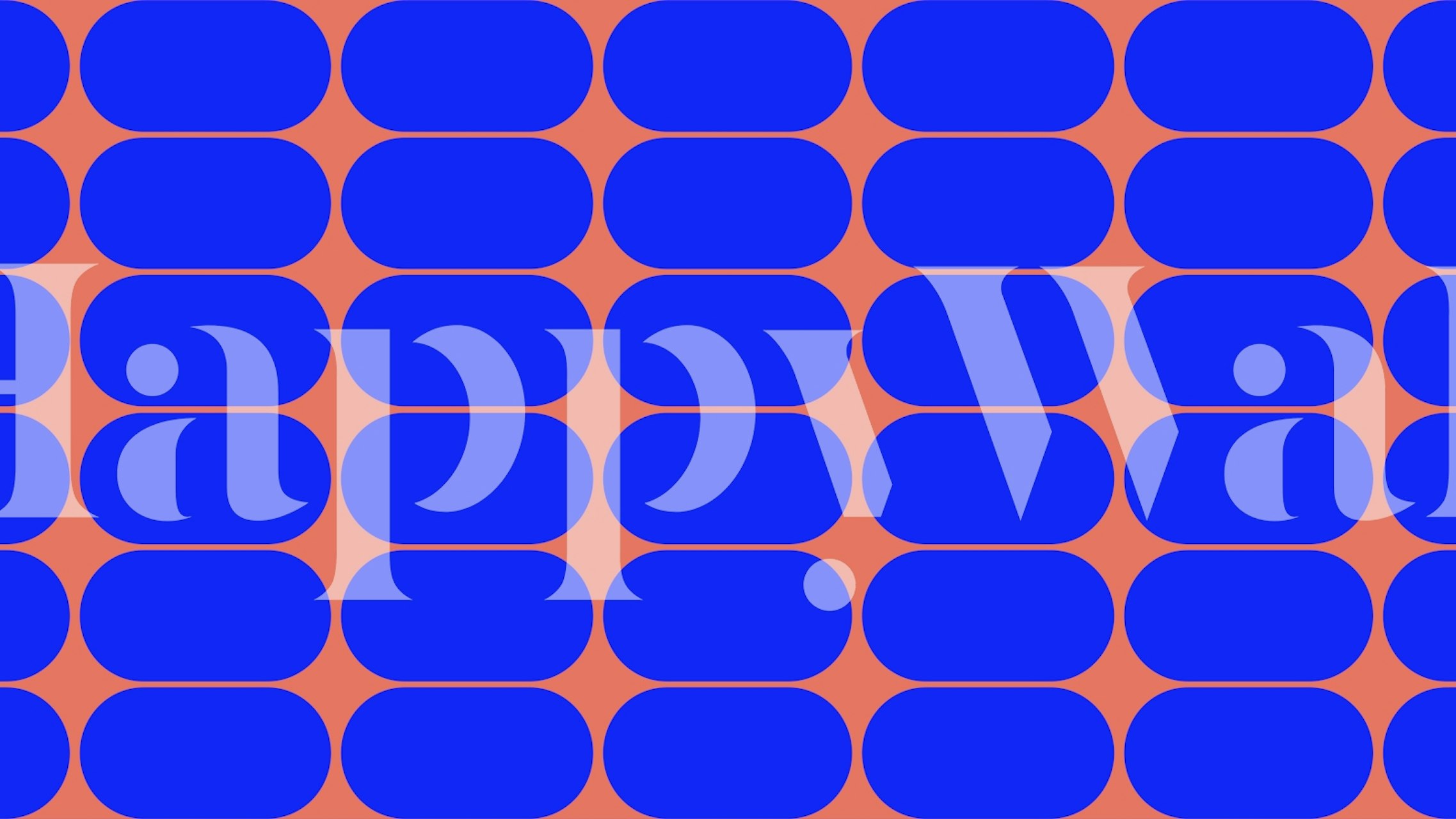 Σχεδίαση ταπετσαρίας Mid-Century Blue σε ένα δωμάτιο