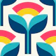 Modern Retro Sunrise Stems