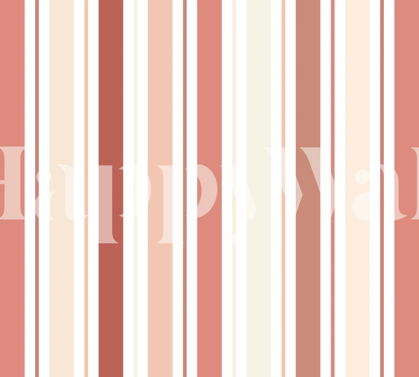 Pink and cream striped wallpaper design in soft tones