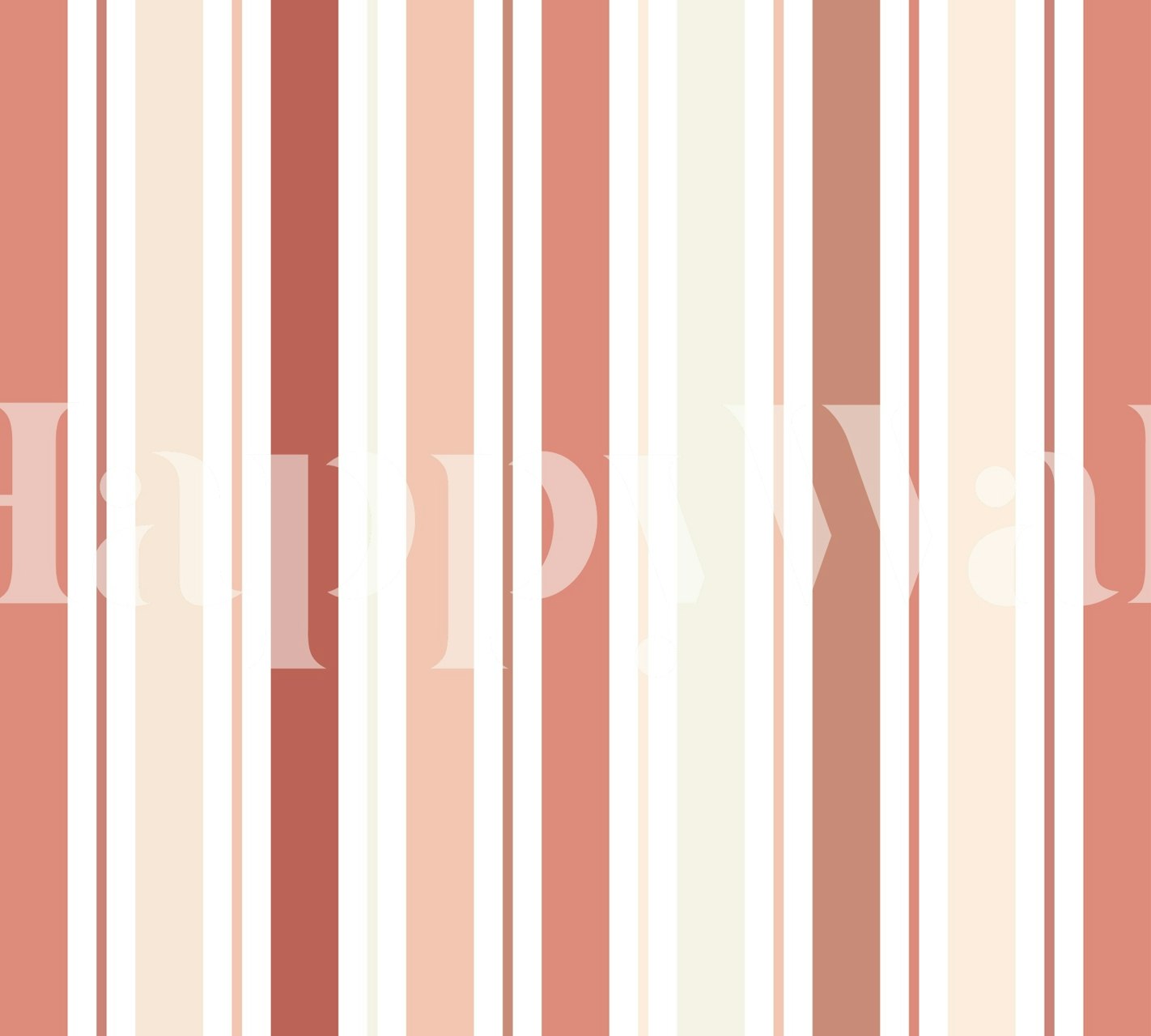 Pink and cream striped wallpaper design in soft tones