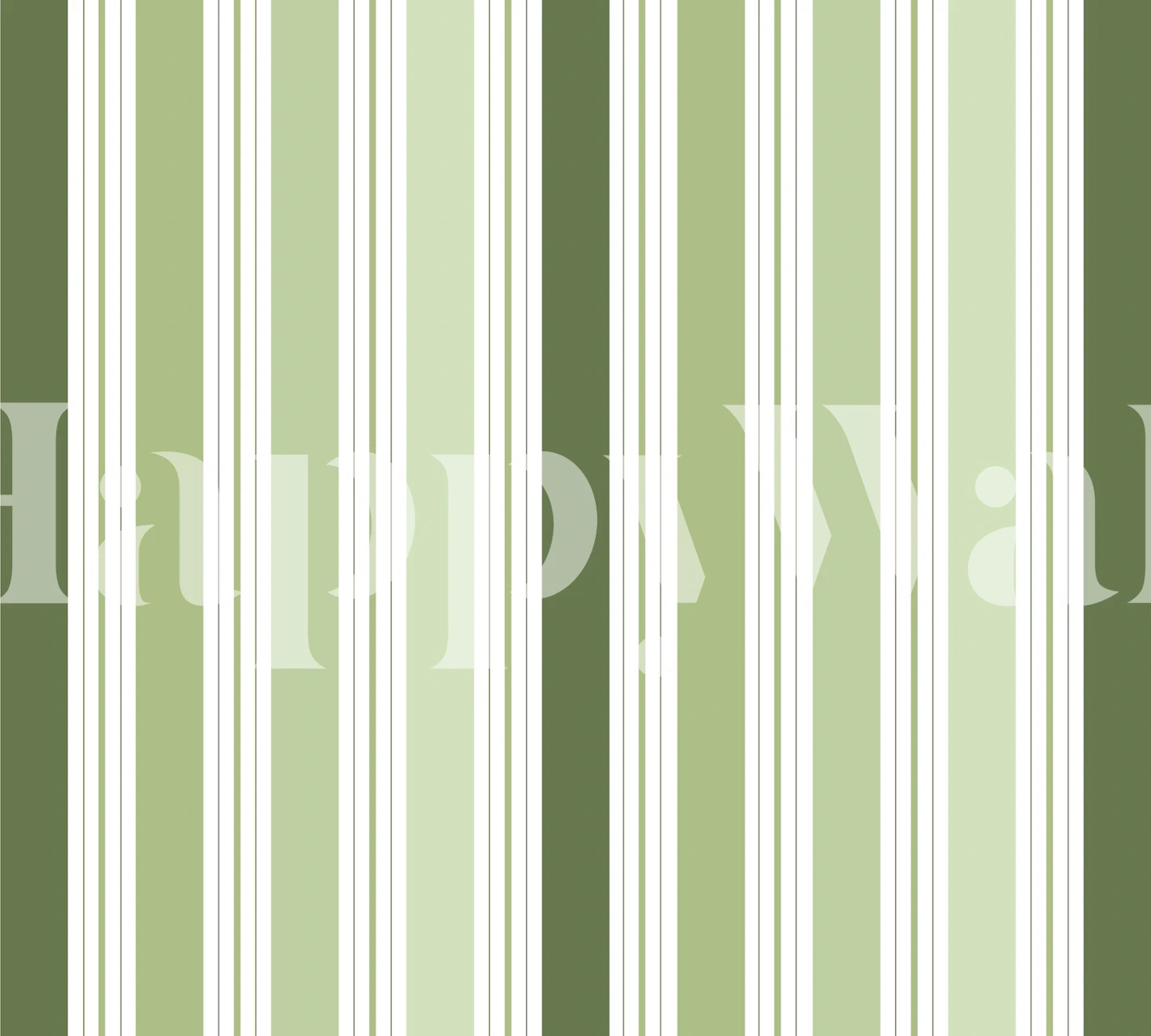 Fresh green lines wallpaper in a room