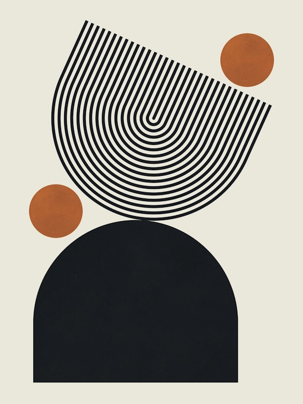 Contemporary Swirl and Circles Art