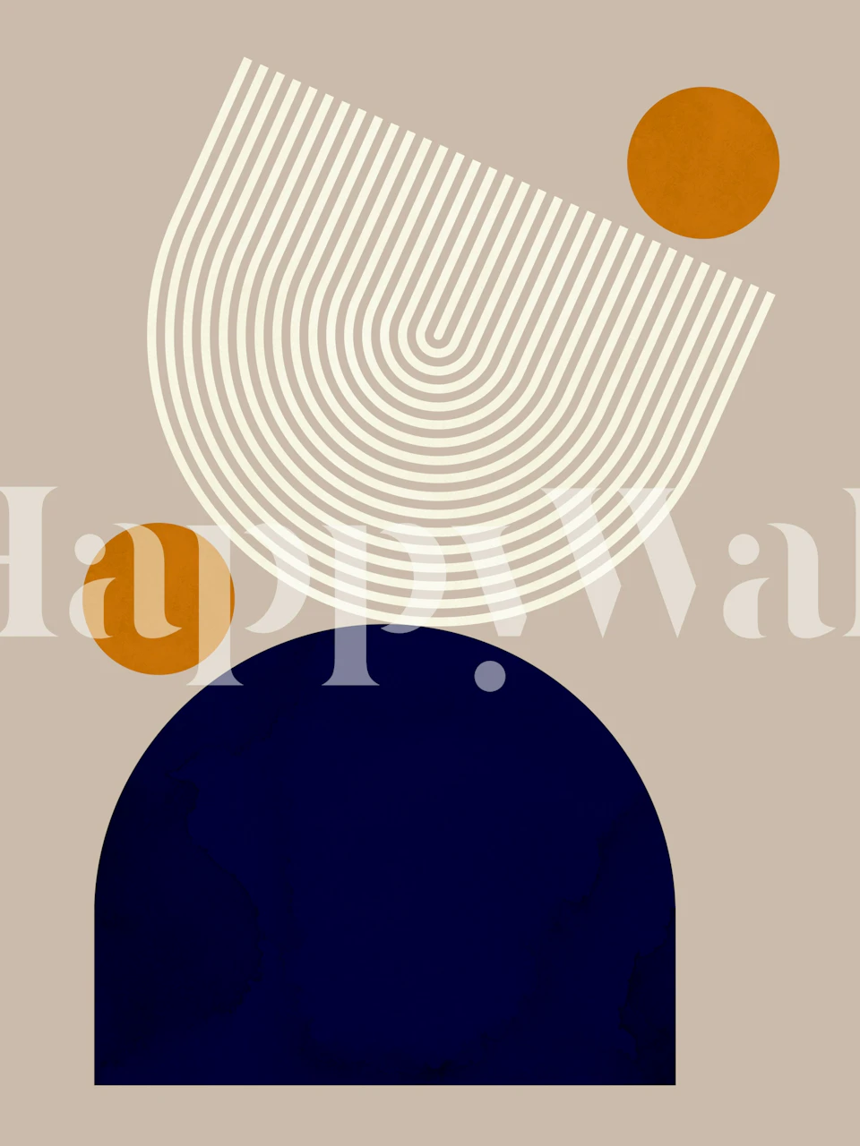 Carta da parati Modern Geometric Contrast in un ambiente