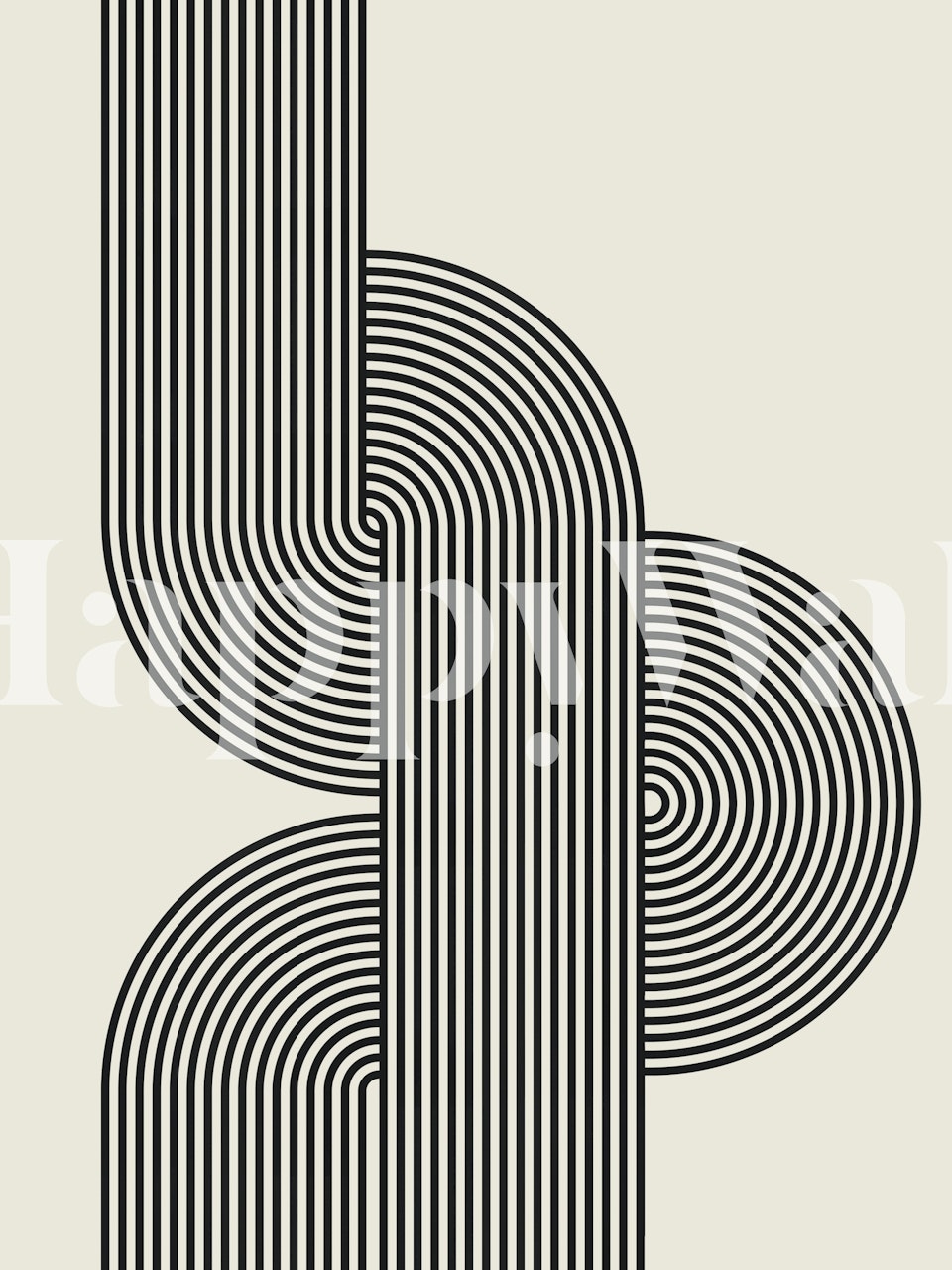 Elegant Curve Interface wallpaper in a room