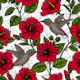 Hibiscus and hummingbirds