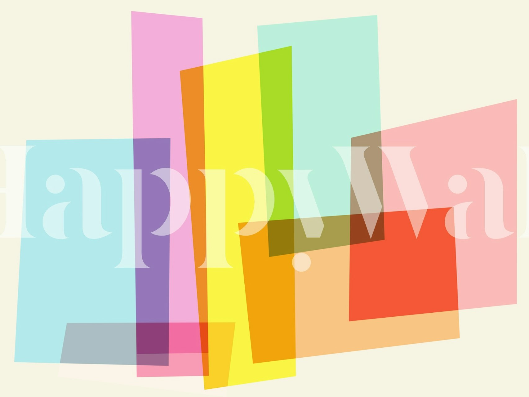 Mid-Century Modern Bauhaus pastel geometric wallpaper