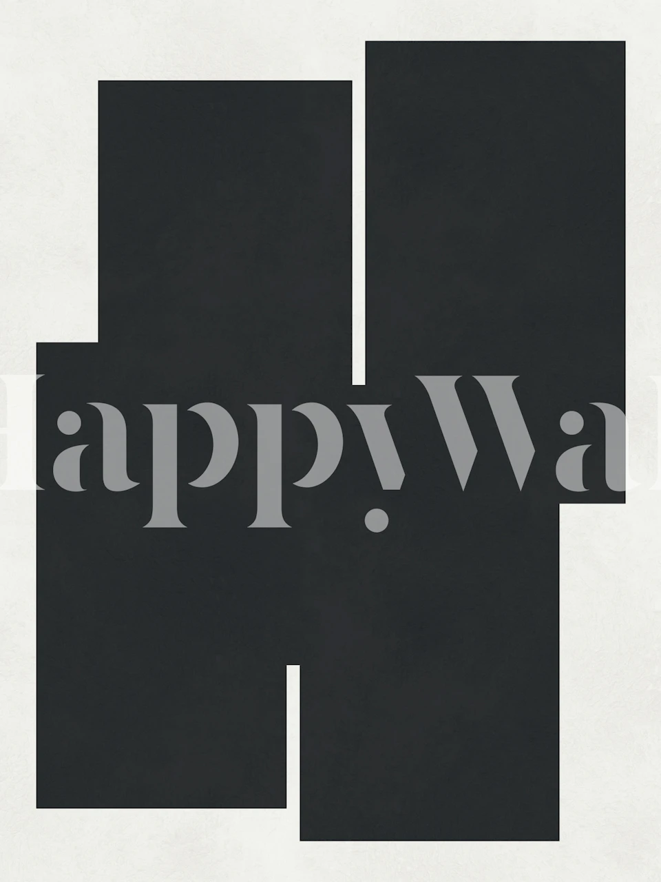 Black geometric blocks on a light background wallpaper