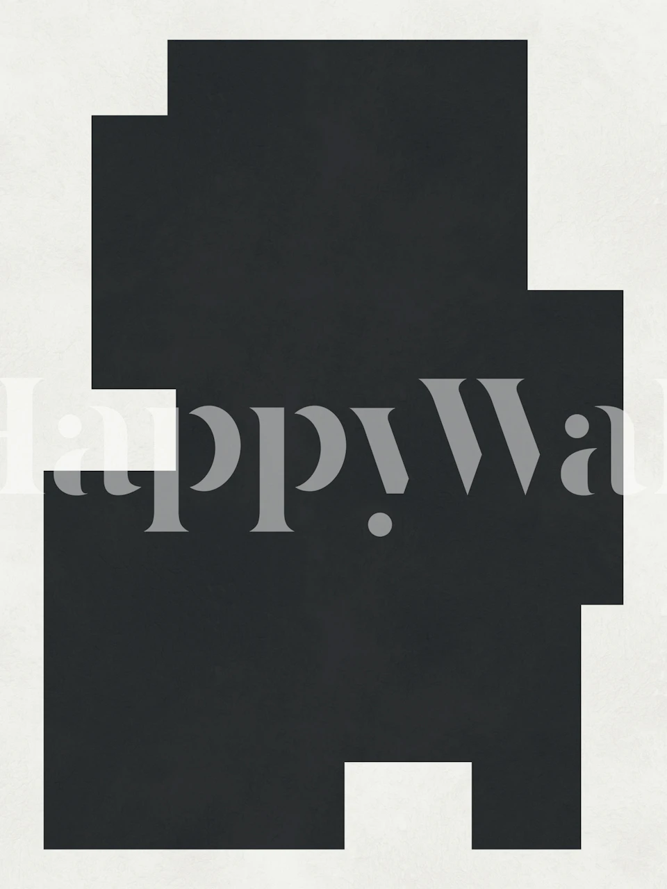 Black abstract shapes on textured background wallpaper