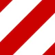 Red and white diagonal wallpaper