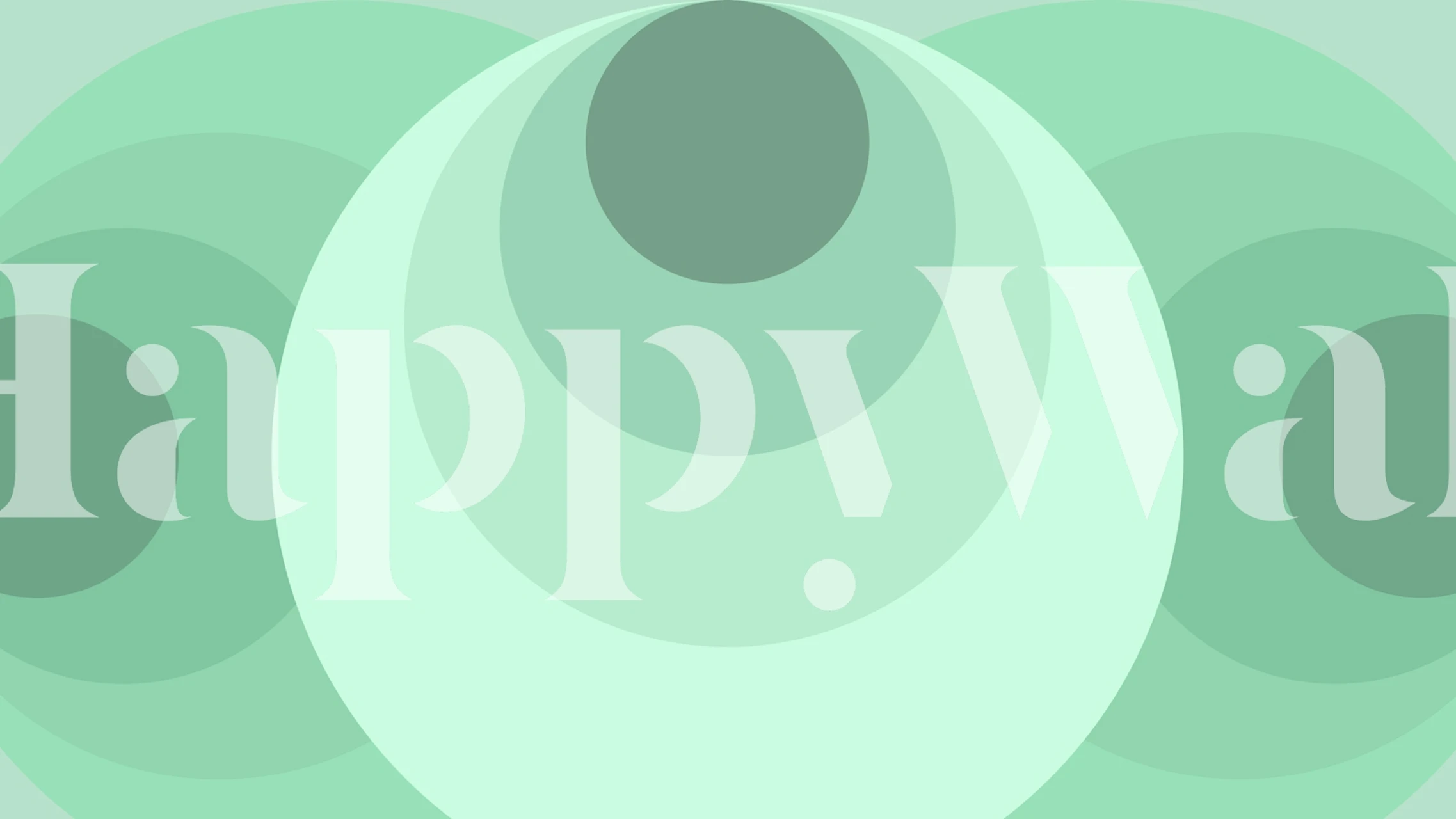 Mint Orbitals Chic Deco wallpaper in a room