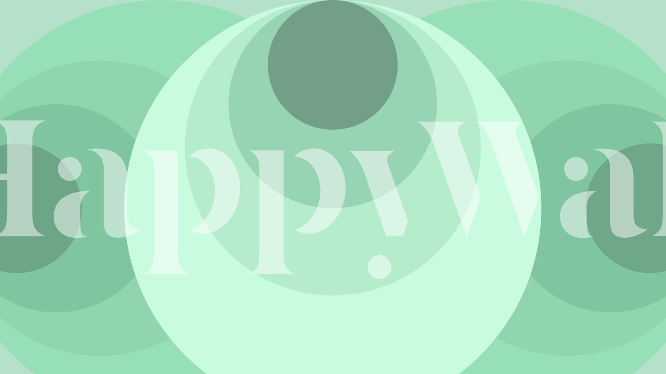 Tapeta Mint Orbitals Chic Deco v místnosti